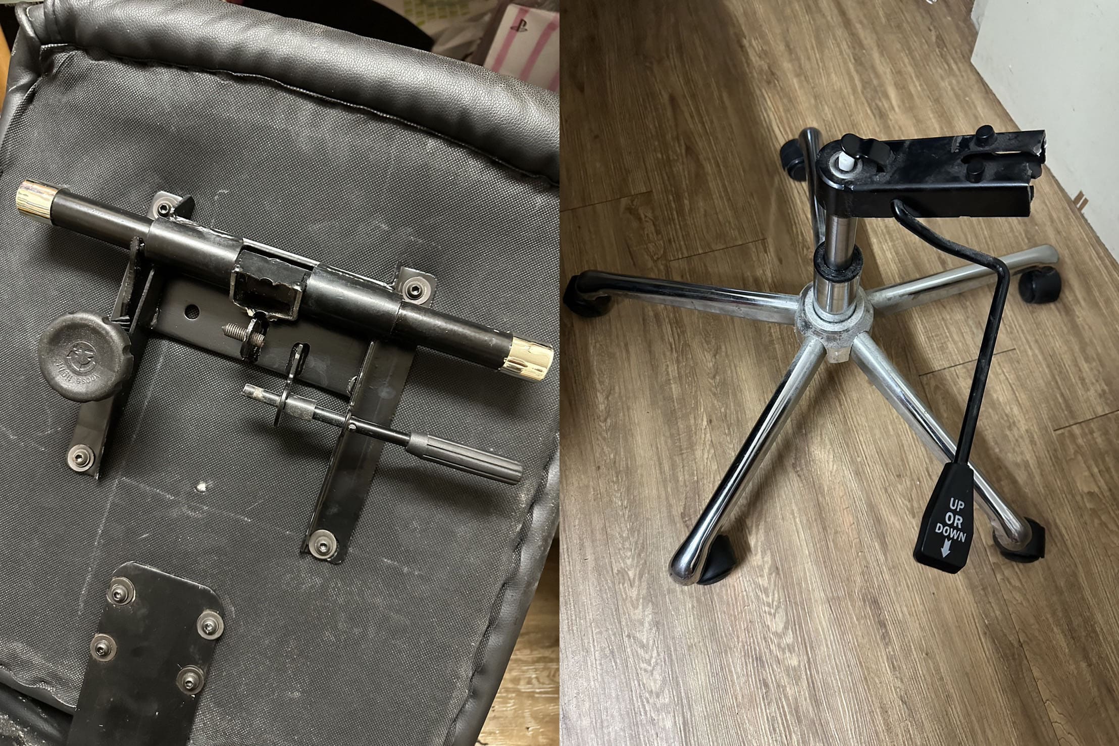 人體工學椅底盤斷裂，師傅到府維修