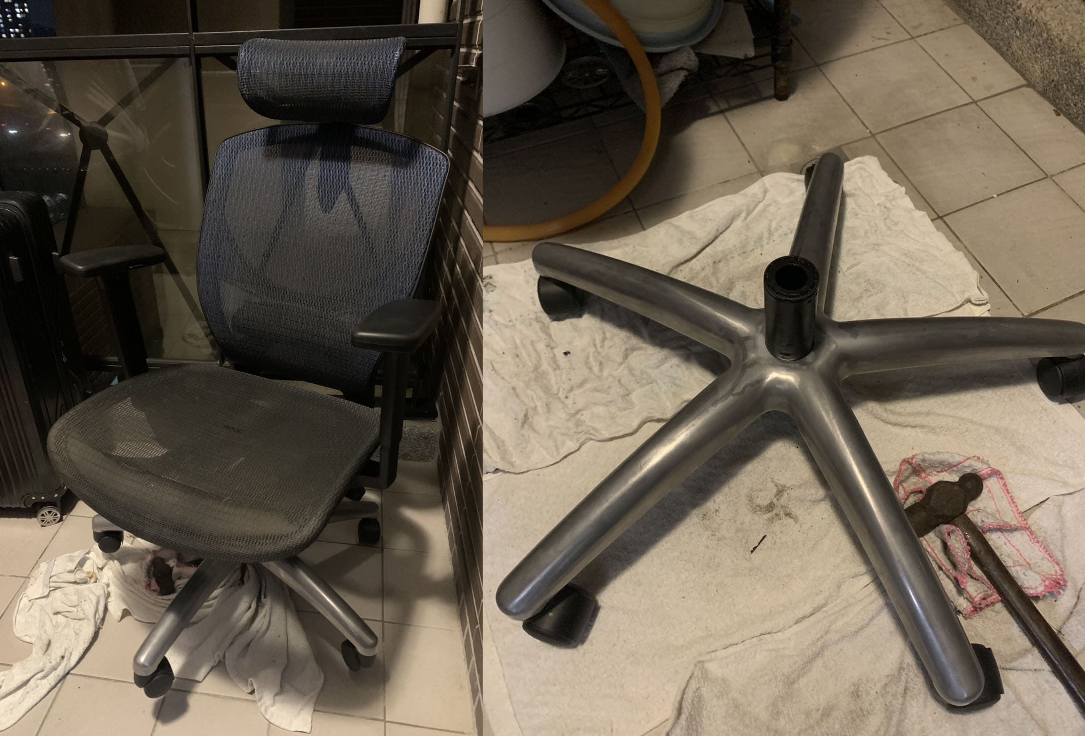 氣壓棒卡太死拆不下來